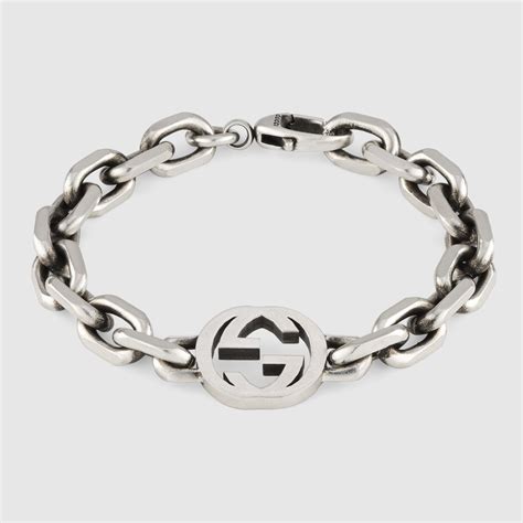 bracciale gucci argento uomo|Bracciali Firmati in Argento Sterling Uomo .